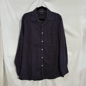 Nordstrom Men’s Shop Regular Fit Button Down Dress Shirt Size Large Wrinkle Free